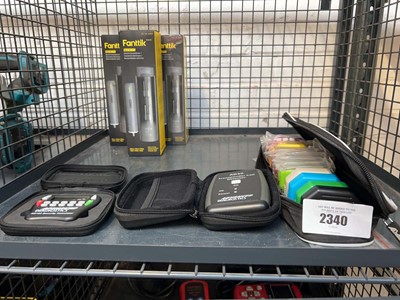 Lot 2340 - Cased AD30 transponder coil detector, together...