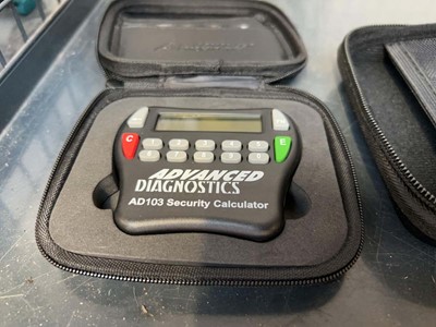Lot 2340 - Cased AD30 transponder coil detector, together...