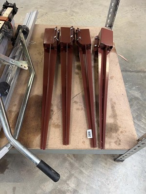 Lot 2414 - 4 metal fence post spikes