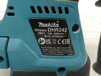 Lot A Makita DHR242Z 18V 24mm cordless combination...