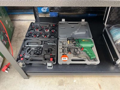 Lot 2419 - Set Parkside electric soldering gun together...