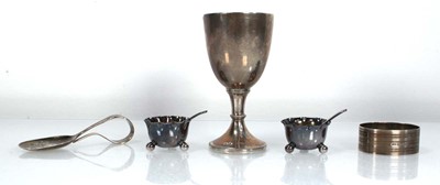 Lot 239 - A pair of late Victorian silver salts and...