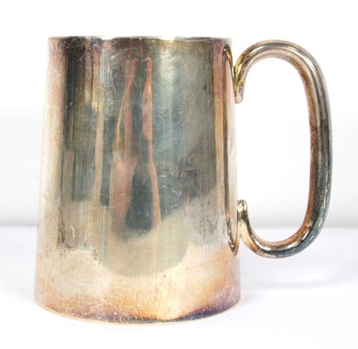 Lot 242 - A late Victorian silver tankard of slightly...