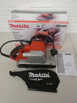 Lot A Makita M9400 100mm 2vov belt sander with...