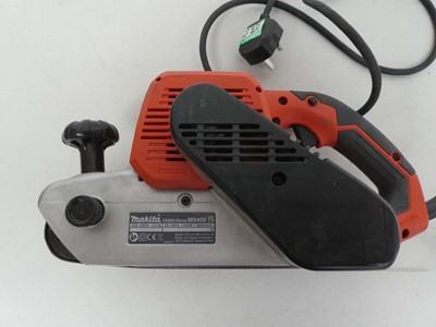 Lot A Makita M9400 100mm 2vov belt sander with...