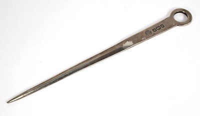 Lot 247 - A silver letter opener modelled as a meat...