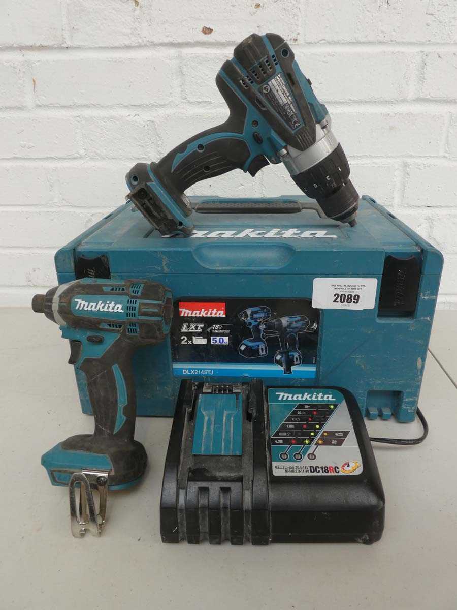 Lot Cased Makita LXT DLX2145TJ 18V 2 piece...
