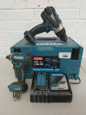 Lot Cased Makita LXT DLX2145TJ 18V 2 piece...