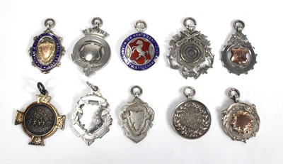 Lot 251 - Ten early 20th century silver medallions,...
