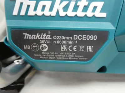 Lot Makita LXT DCE090 18V 230mm cordless disc...