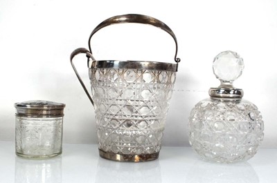 Lot 254 - An early 20th century cut glass and silver...