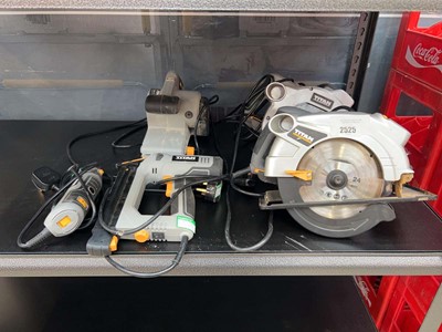 Lot 2525 - 2x Titan 240V circular saws with a Titan...
