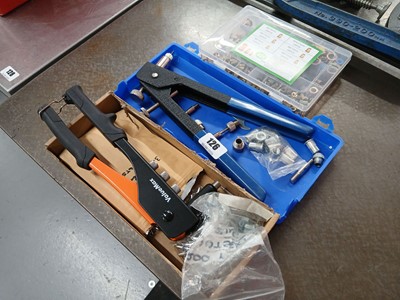 Lot 126 - ValueMax and 1x other riveter with various rivets