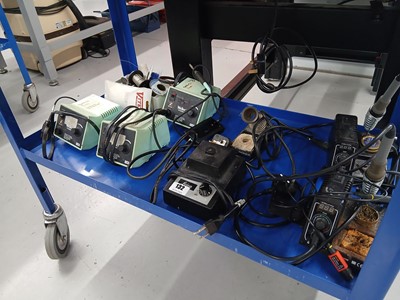 Lot 132 - Shelf of assorted soldering items including...