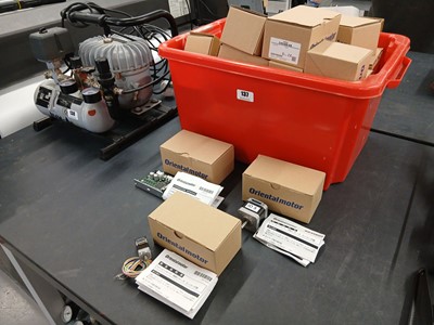 Lot 137 - Box of Oriental Motor component parts