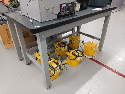 Lot 147 - 150cm engineers bench with adjustable feet