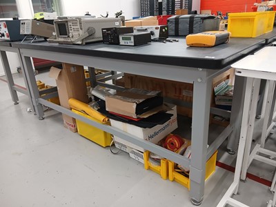 Lot 159 - 210cm engineers bench with adjustable feet
