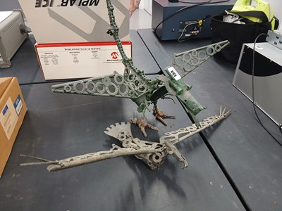 Lot 164 - 2x steampunk-style welded figures