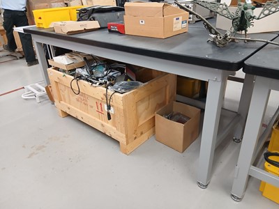 Lot 165 - 210cm engineers bench with adjustable feet