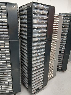 Lot 107 - 1.7m tall revolving parts storage cabinet with...