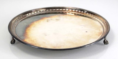Lot 279 - A late Victorian silver salver of circular...