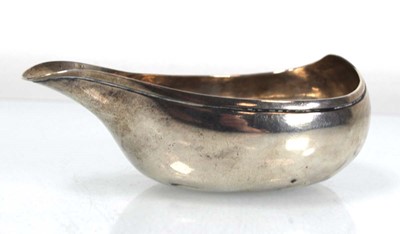 Lot 289 - A silver pap boat of typical form, maker SM,...