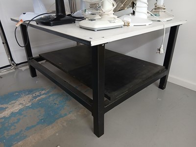 Lot 190 - 120cm x 100cm low level steel frame bench