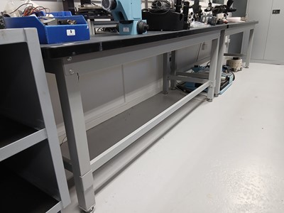 Lot 199 - 210cm engineers bench with adjustable feet