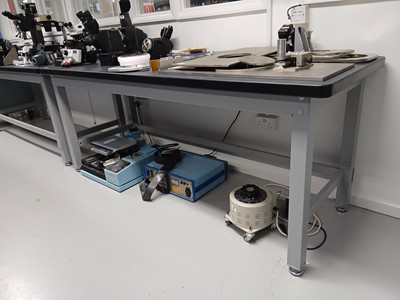 Lot 200 - 210cm engineers bench with adjustable feet