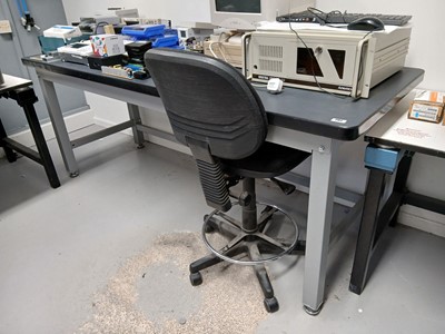 Lot 202 - 210cm engineers bench with adjustable feet