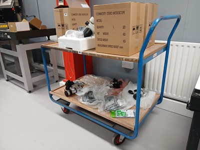 Lot 203 - 104cm x 62cm 2 tier mobile trolley