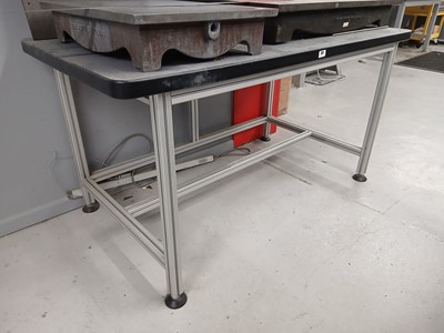Lot 207 - 150cm x 75cm engineers bench with adjustable...