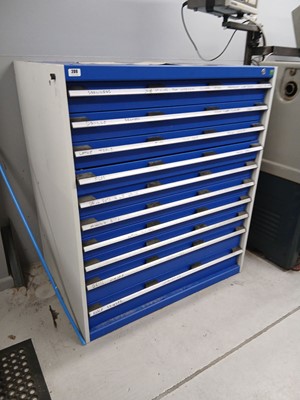 Lot 209 - 105cm Bott 10 drawer tall cabinet in grey and...
