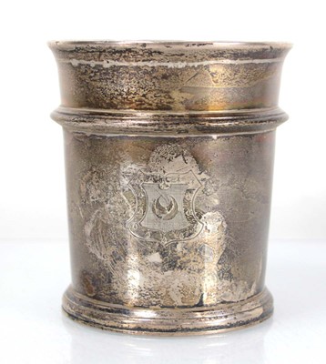 Lot 294 - An Edwardian silver beaker/vase of slightly...