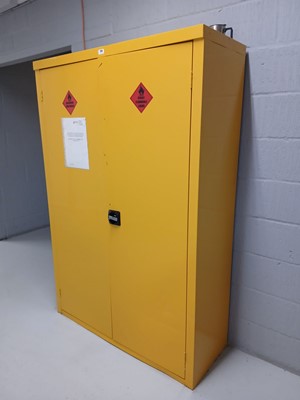 Lot 215 - 120cm yellow hazardous substance 2 door...