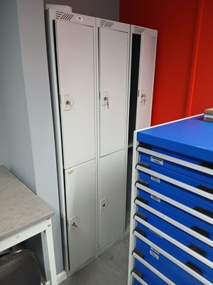 Lot 217 - 3 2 door personnel lockers