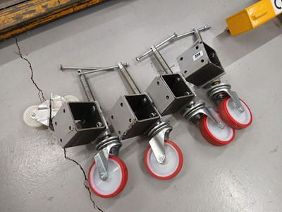 Lot 238 - Set of 4 adjustable heavy duty castors