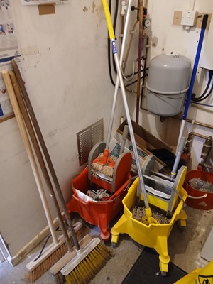 Lot 223 - Contents of cleaners cupboard to comprise of 2...