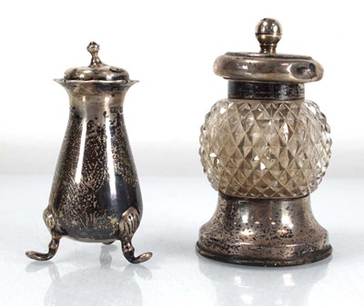 Lot 307 - A late Victorian silver mounted pepper grinder,...