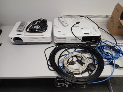 Lot 258 - 1 Epson and 1 Sanyo digital projectors with...