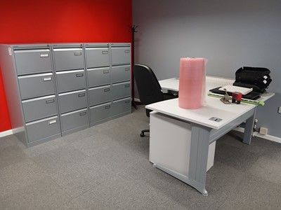 Lot 263 - Furniture within the large office to include 4...