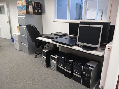 Lot 275 - Collection of office furniture to include a...