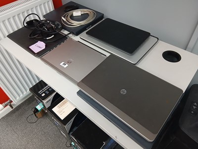 Lot 277 - 7 various HP laptops with 2 power supplies