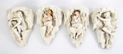 Lot 184 - A pair of Royal Worcester lustreware wall...