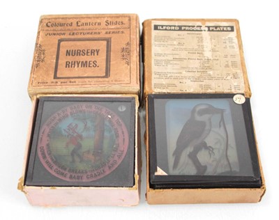 Lot 43 - Two sets of magic lantern slides 'Nursery...
