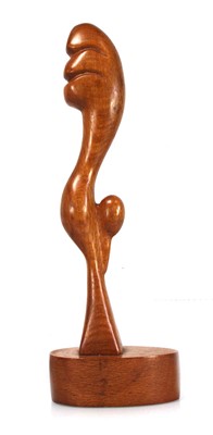Lot 45 - A carved oak figure 'Plumage' by Jackie...