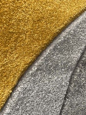 Lot 5044 - Large modern grey and yellow rug with...