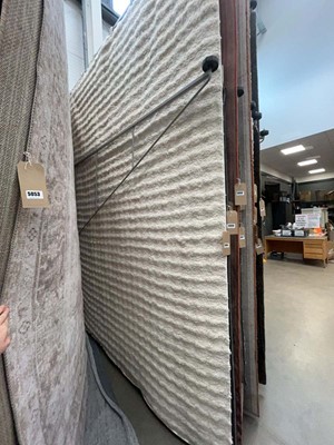 Lot 5054 - Large modern rug in white
