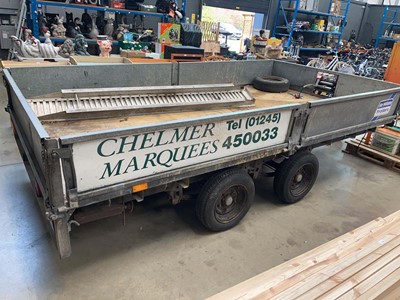 Lot 4447 - Twin-axle Ifor Williams trailer with ramps,...
