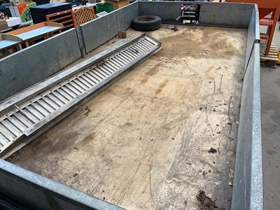 Lot 4447 - Twin-axle Ifor Williams trailer with ramps,...
